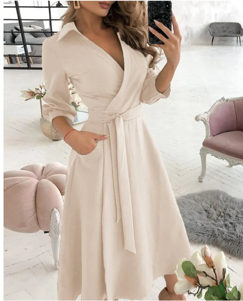 v neck dress
