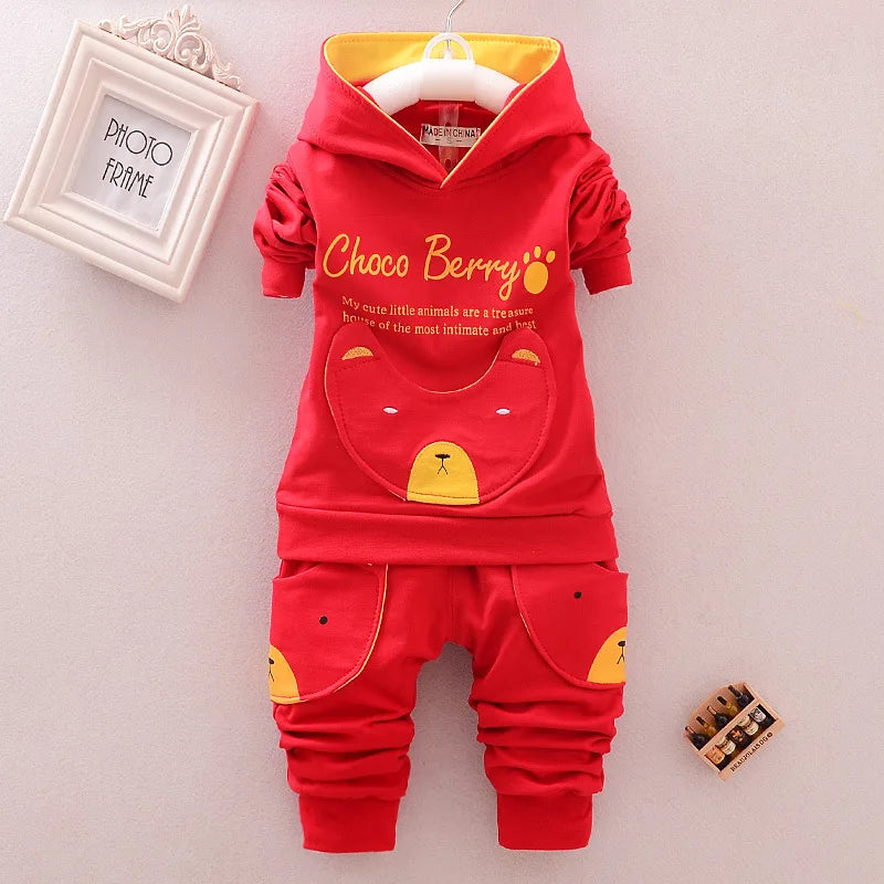 Kid's 2Pcs Knitted Hoodies Pants Tracksuits