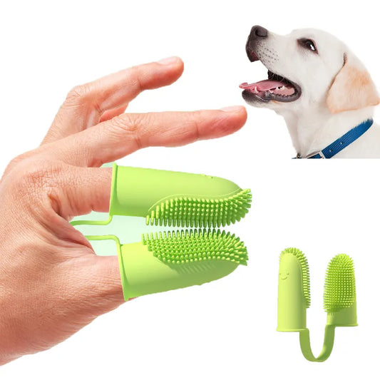 Soft Double Finger Pet Toothbrush