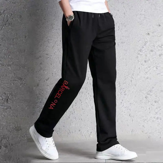 Men's Straight Leg Sports Simple Trousers