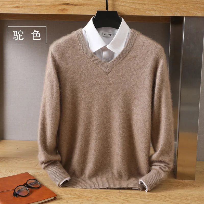 High-Quality Mink Wool Men's Sweater