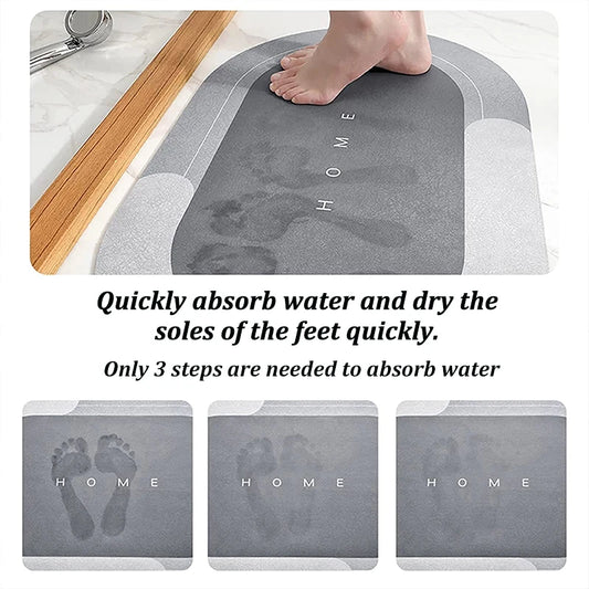 Rutschfeste, saugfähige Bodenmatte für das Badezimmer