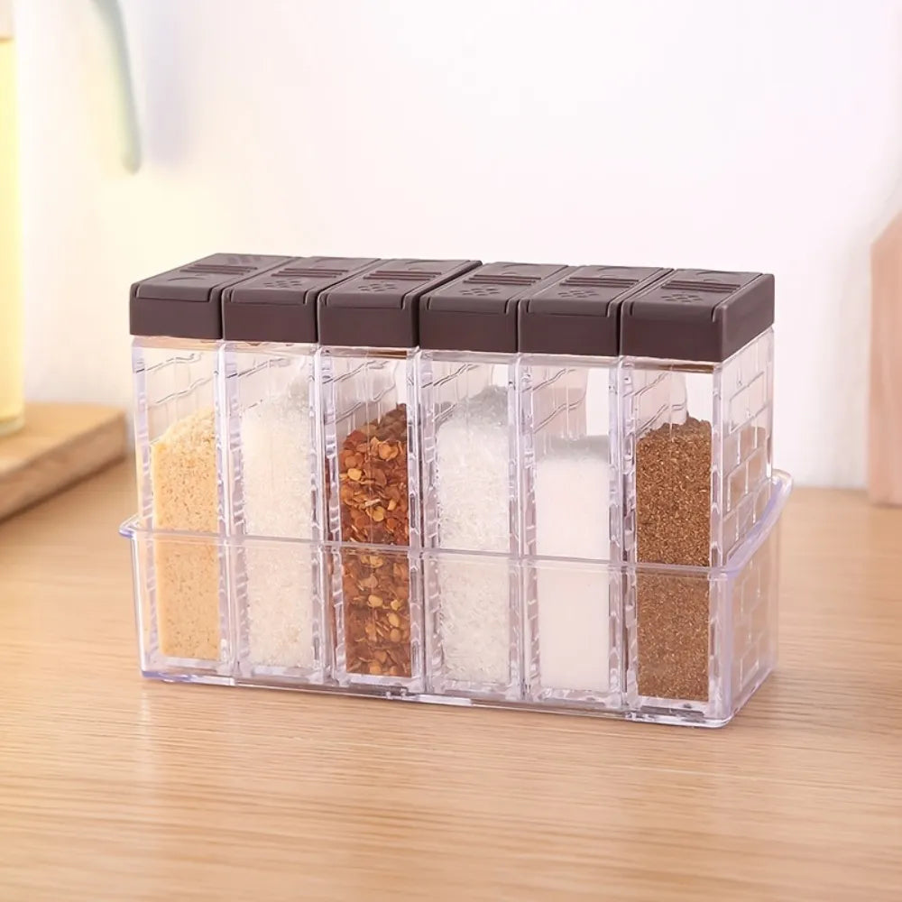 
      6-Piece Transparent Spice Seasoning Storage Set
 – MARTinCART