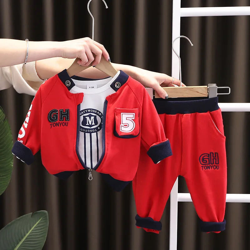 Baby Clothes Set Warm Suits Kids Baby Boys Jacket+pant