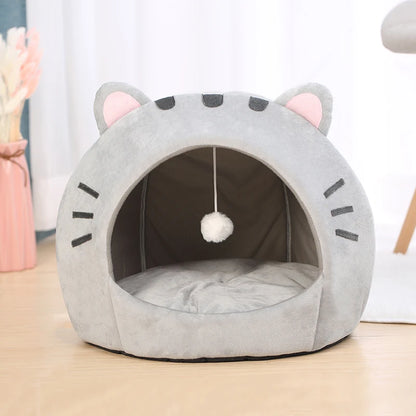 Kitten Sleeping Warm Bed House