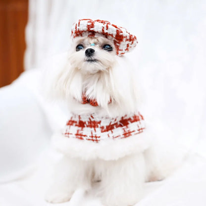 Dog Plaid Coat - warm pets coat