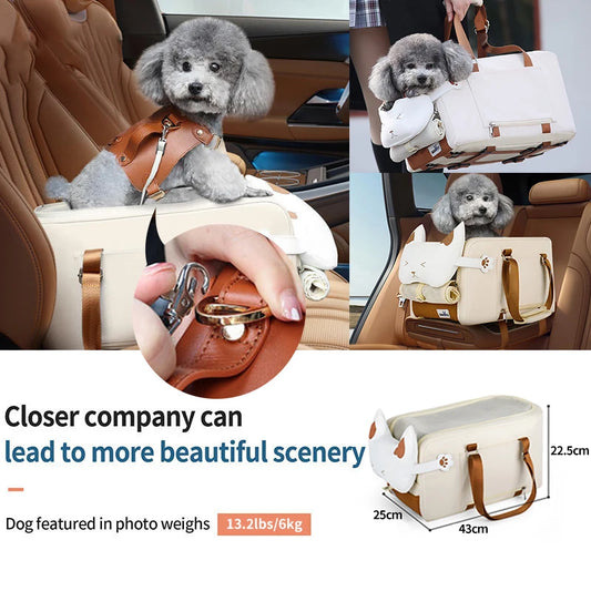 Portable Central-Control Pet Car Seat for Travel