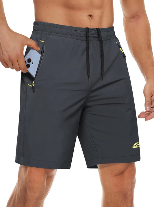 Men's Quick Dry Zip Pocket Athletic Shorts
