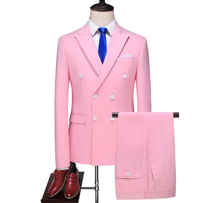 Men's Regular Length Flat 2 Pcs Business/Wedding Suit Set