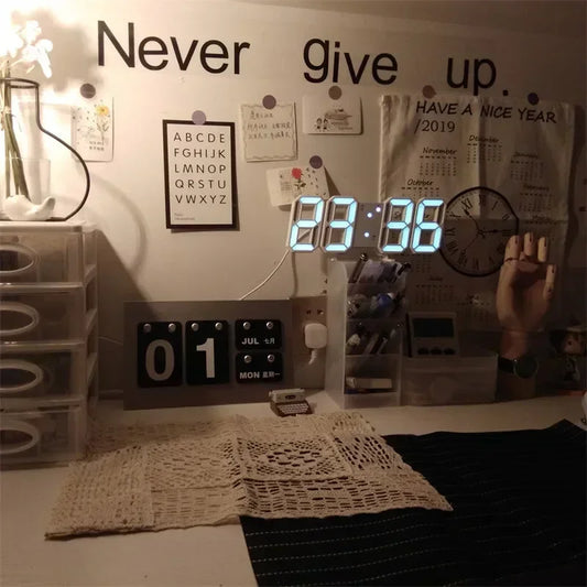 Night Mode 3D LED Wall Clock