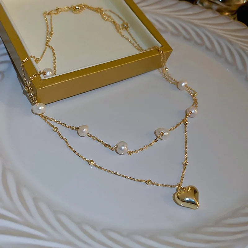 double layer pearl necklace
