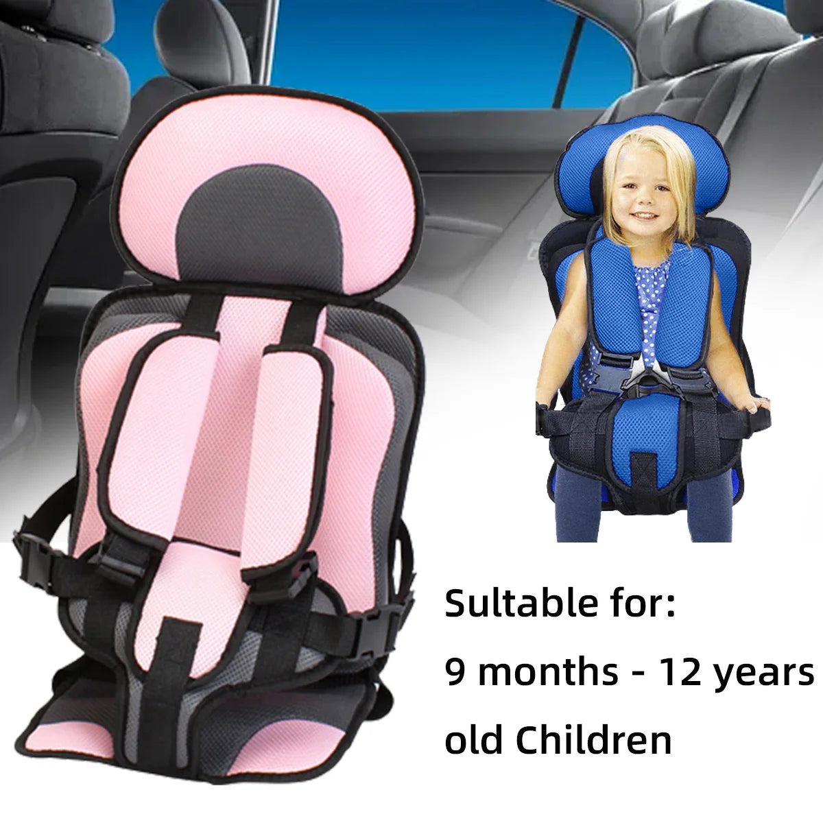 0-12 Years Old Baby Car Seat Cushion