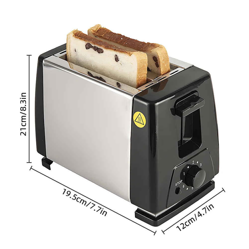 Double Sided Bake Heated Stainless Steel Toaster Oven