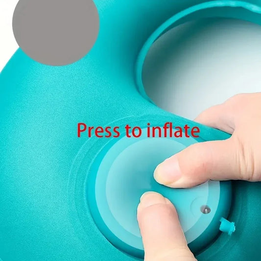 Durch Aufblasen aufblasbares U-förmiges Nackenkissen