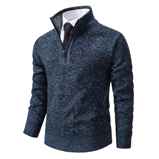 Autumn & Winter Men's Zippered Fleece Sweater