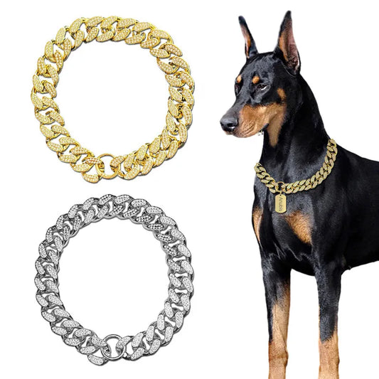 Diamond Sparkle Dog Collar Chain