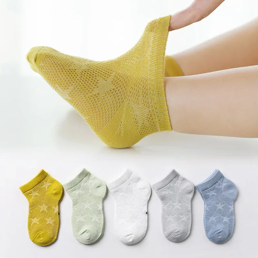 Sommer Kinder Baumwoll Mesh Socken Set