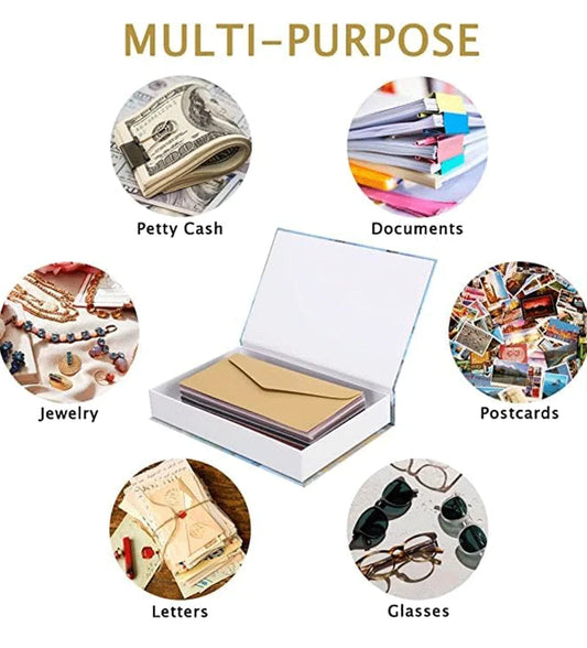 Aufklappbares Aufbewahrungsbox-Set für gefälschte Bücher