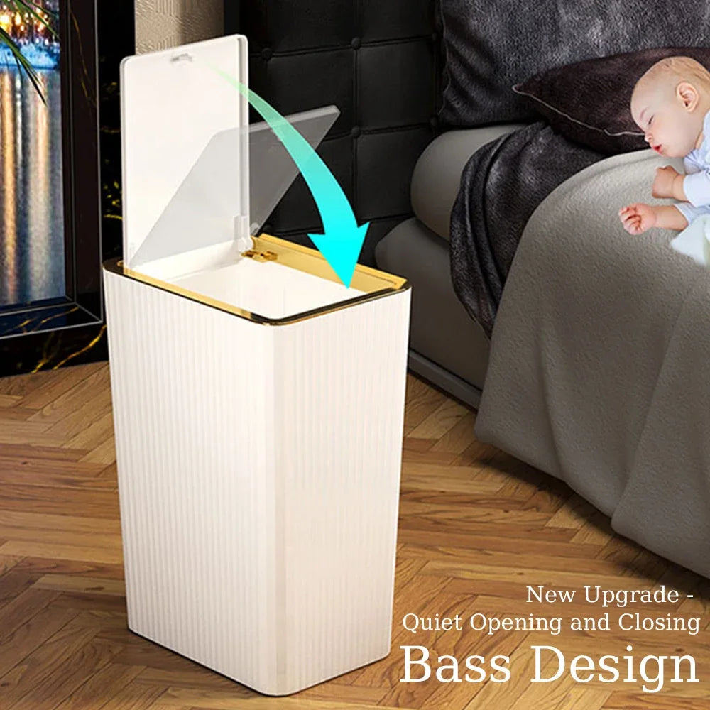 15L Nordic Gold Slim Trash Can