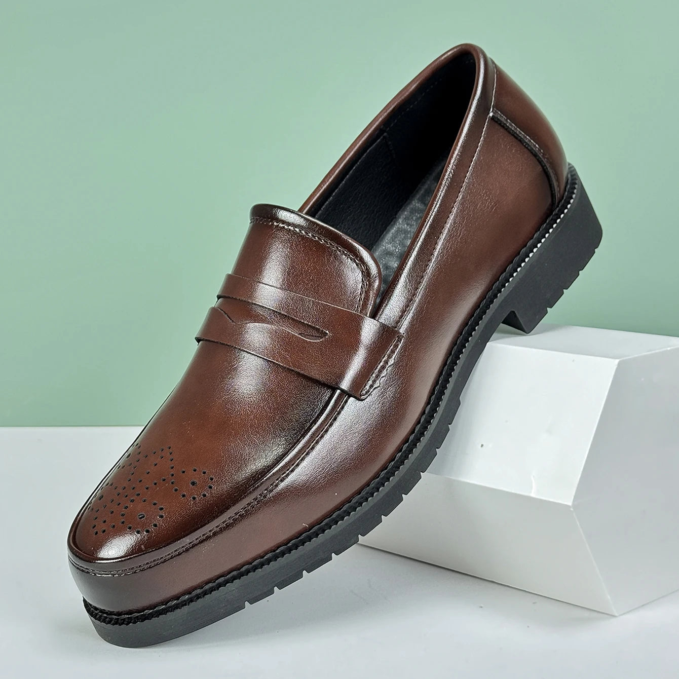 Men's Formal Leather Non-Slip Oxford Loafers