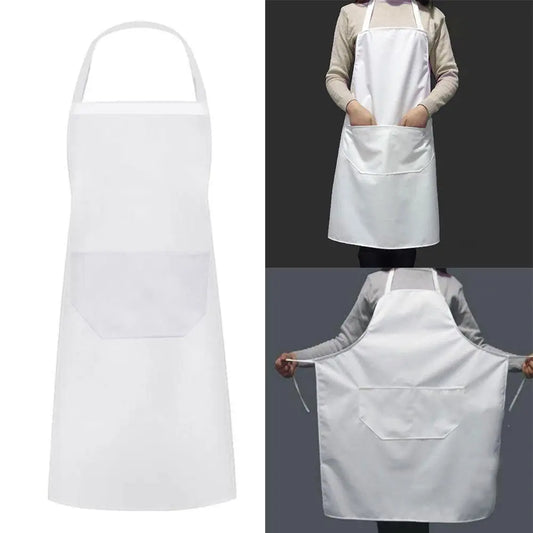 Waterproof White Kitchen Aprons for Men & Women