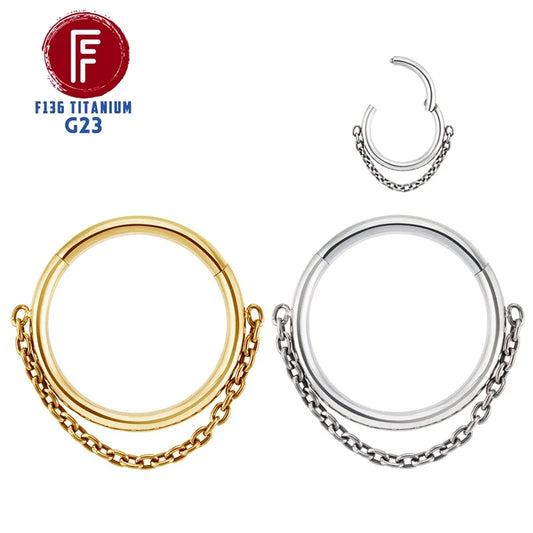 Hinge Segment Chain Nose Rings - Women Cartilage Earrings