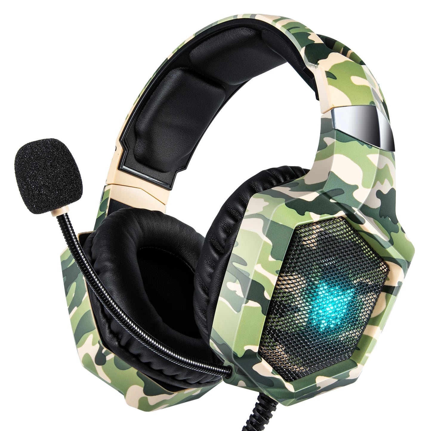 LED Surround Sound Over-Ear Wired Gaming Headphones