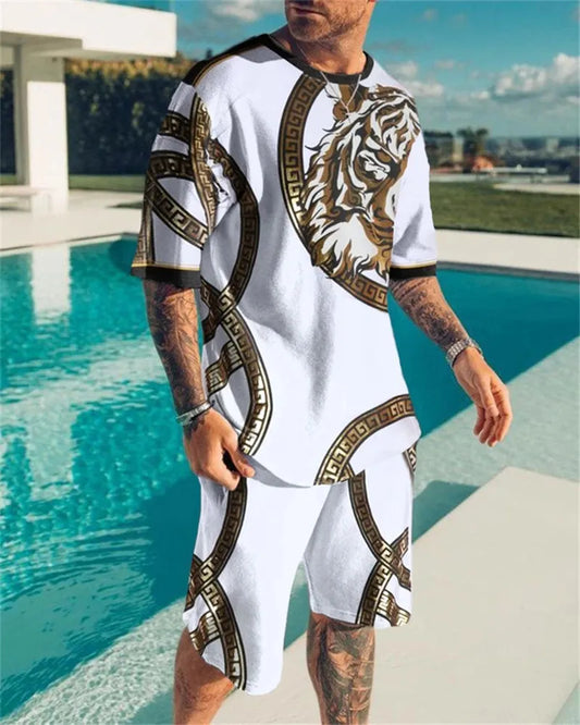 Summer Printed Man's Outfits Tracksuit