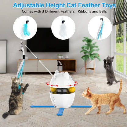 USB Rechargeable Feather Laser Cat Toy