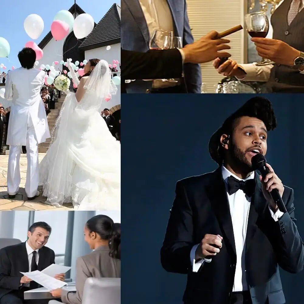 Manteau de costume imprimé rayé à manches longues pour hommes