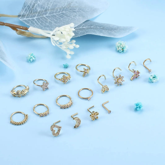 Surgical Steel 20G Nose Rings for Women