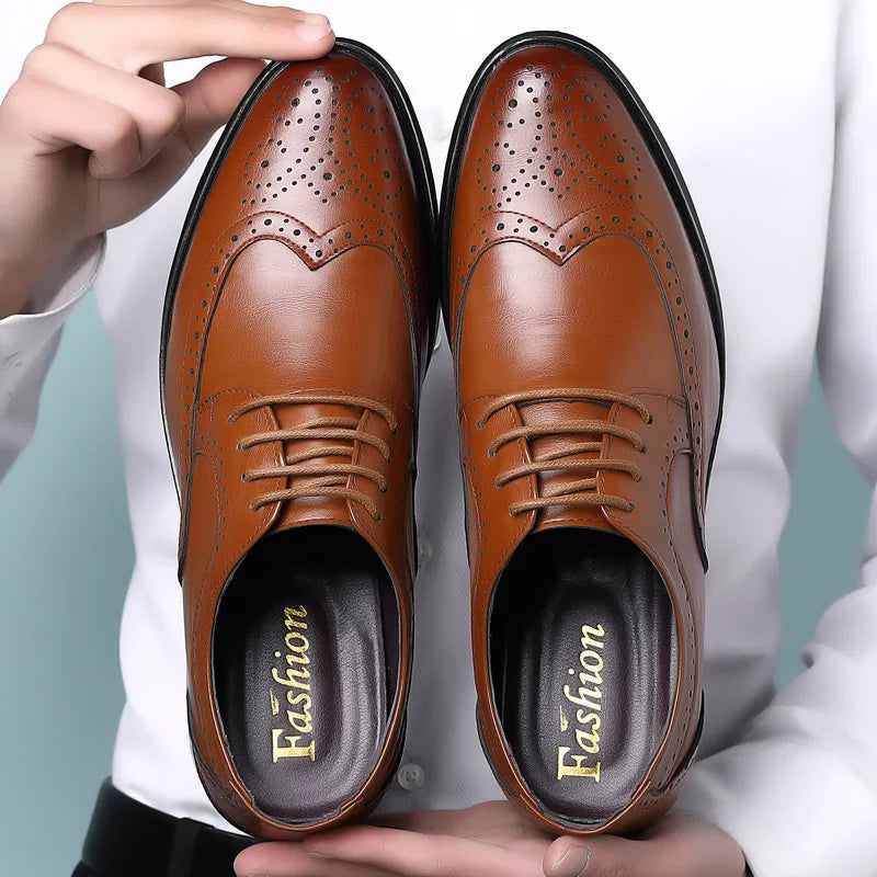 Classic Italian Leather Oxford Dress Shoes