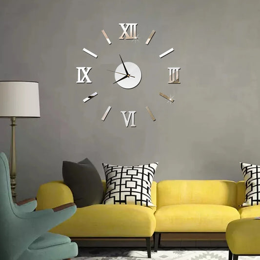 DIY Large 3D Mirror Wall Clock