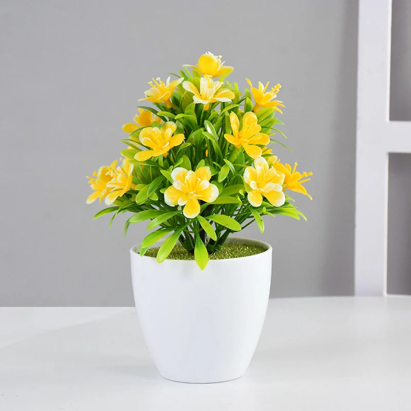 Mini Evergreen Artificial Small Potted Plants