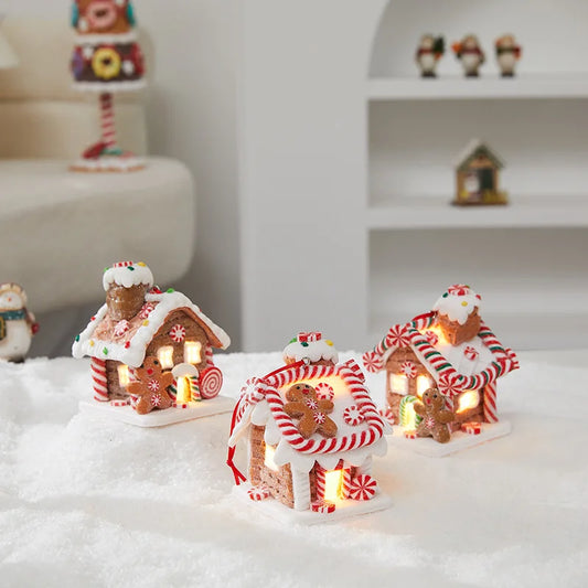 Gingerbread House Christmas Tree Ornaments Set