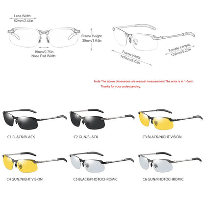 Men's Polarized Photochromic Day Night Vision Sunglasses