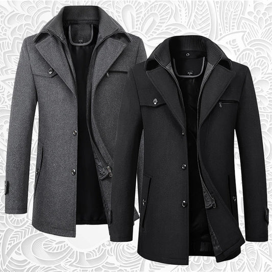 New Woolen Coat for Men's Warm Extra Large Size Coat