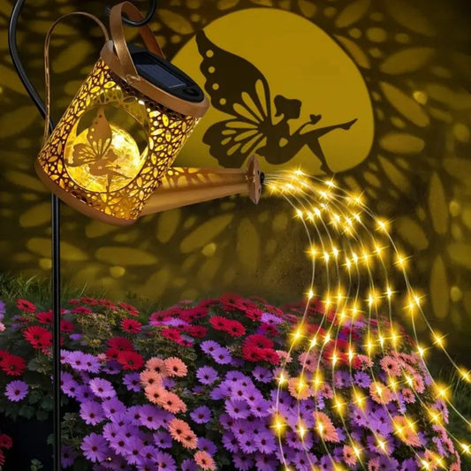 Solar Watering Can Cascading Lights