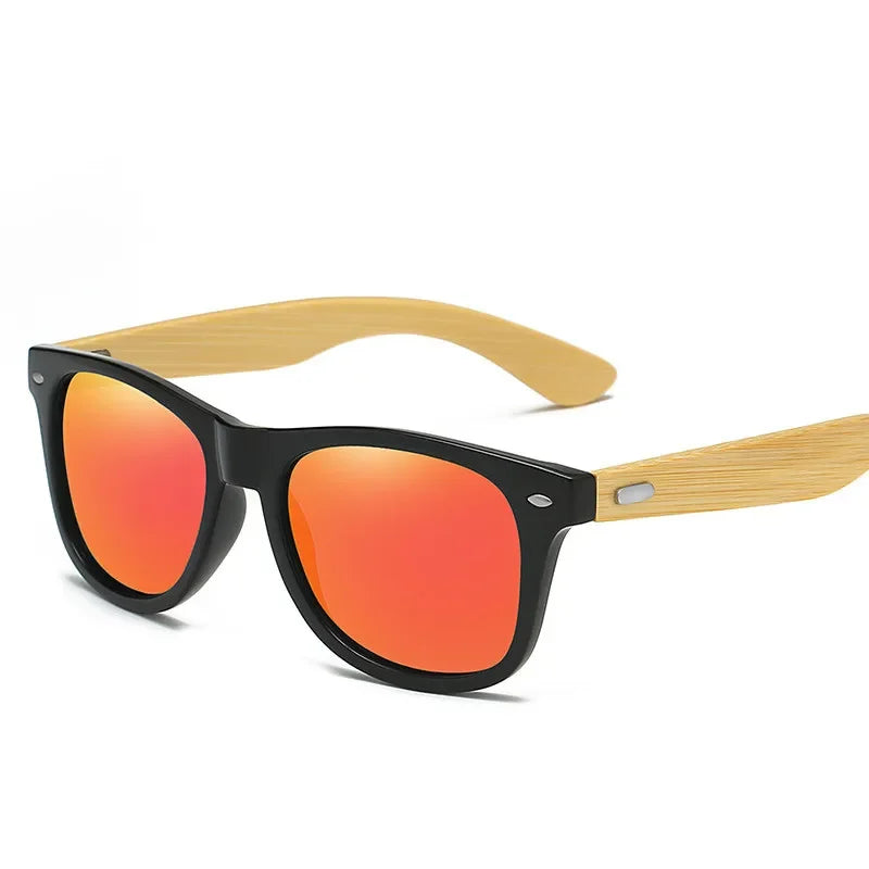 Unisex UV400 Vintage Driving Wood Polarized Sunglasses