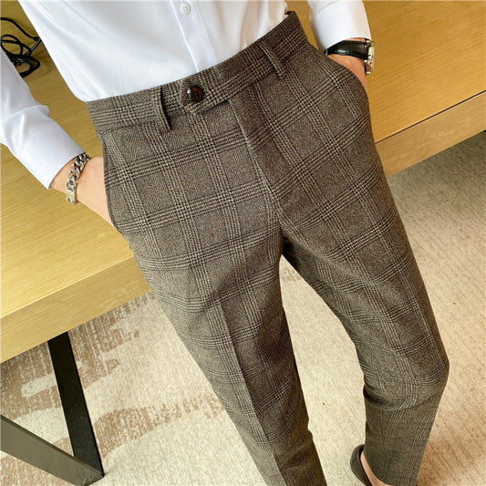 Loose Straight Thick Formal Pants