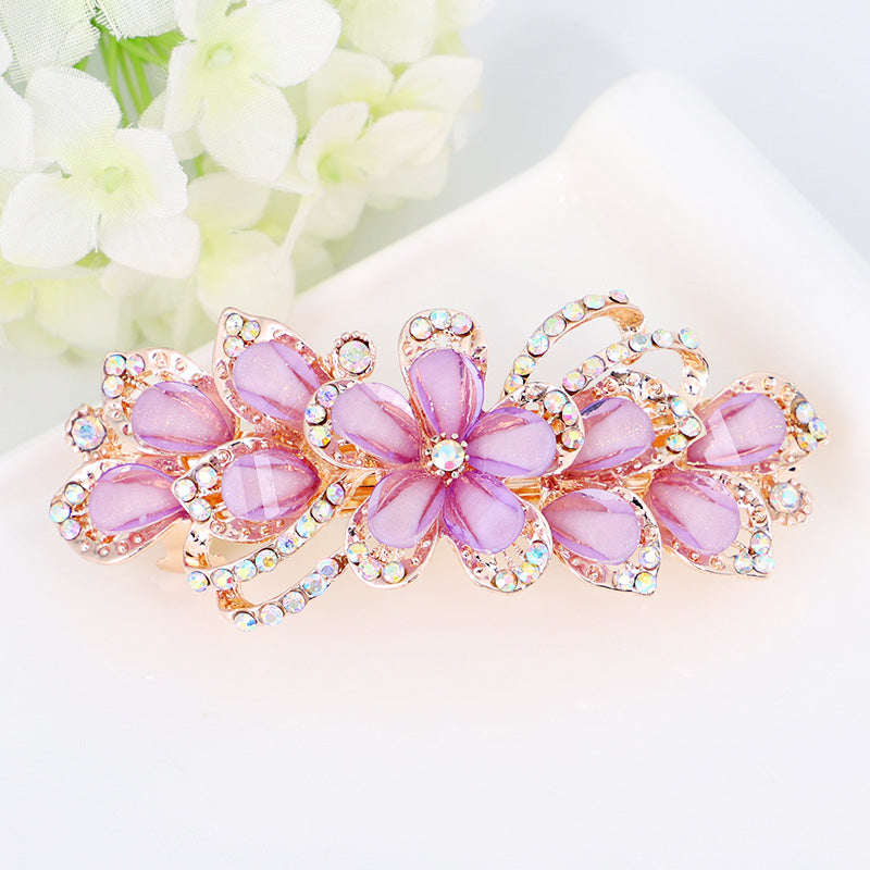 Korean Alloy Rhinestone Butterfly Hairpin