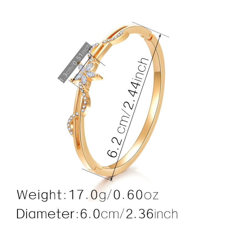 Diamantbesetztes Legierungsarmband