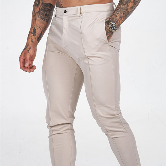 Men's Elastic-fabric Skinny Formal Pants