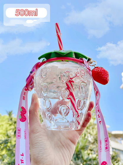 Kawaii Strawberry Water Bottle