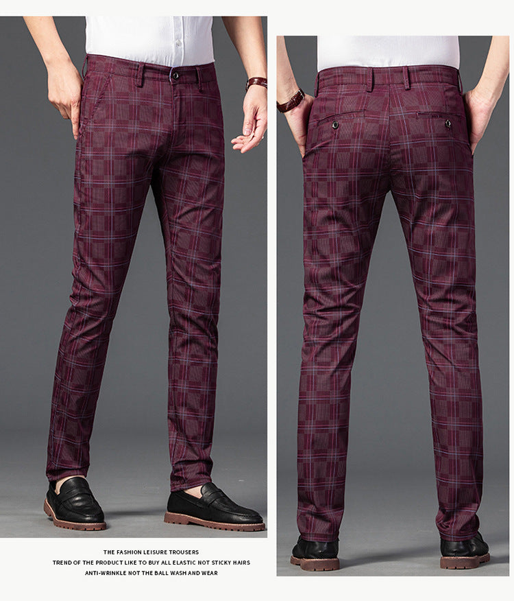 Men's Soft Fabric Mid-waist Business Formal Pants