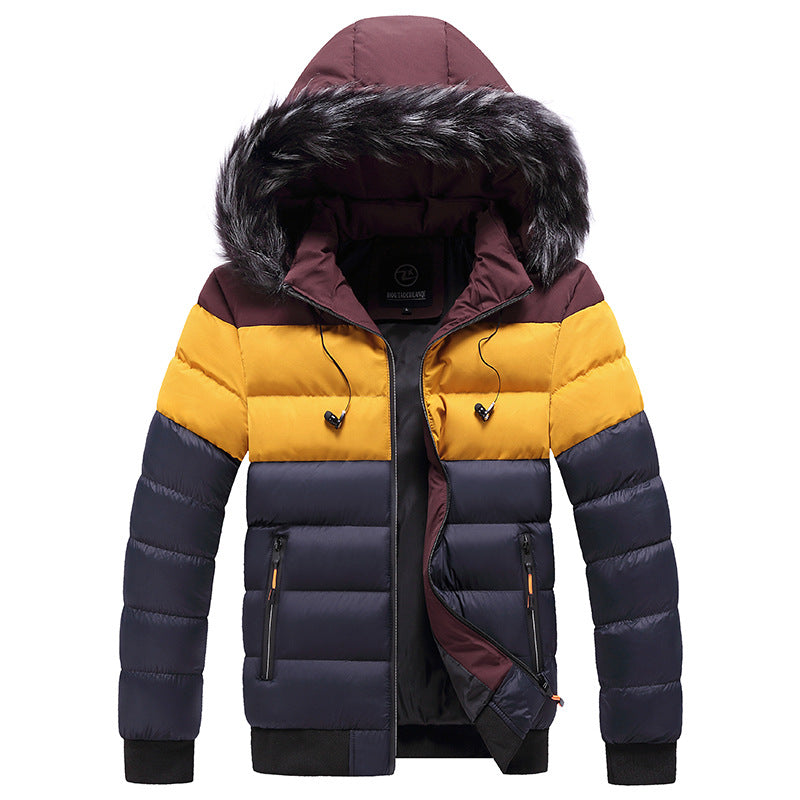 Men's Spliced Down Jacket/Coat