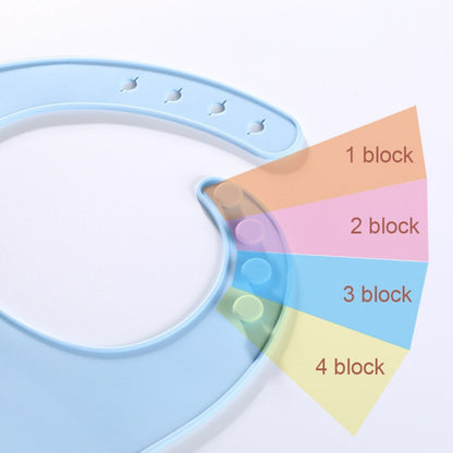 Bavoir en silicone pour bébé avec attrape-repas