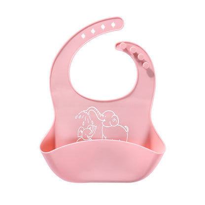 Bavoir en silicone pour bébé avec attrape-repas