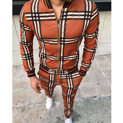 Two-piece Patchwork Zipper Tracksuits