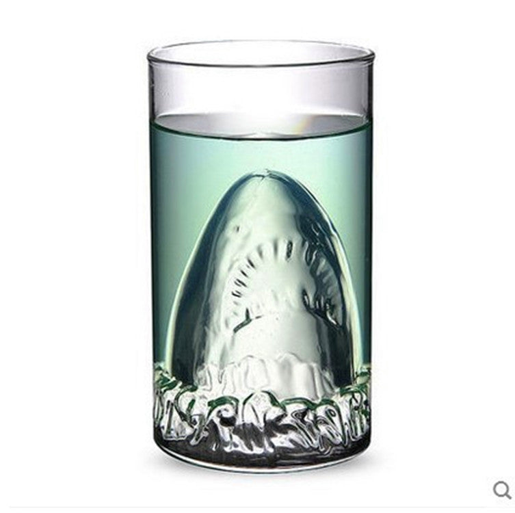 Verre design requin double couche